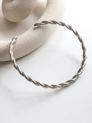 Choker Aro Banho Prata