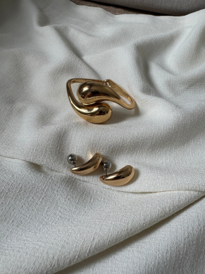 Conjunto Curvo Banho Dourado
